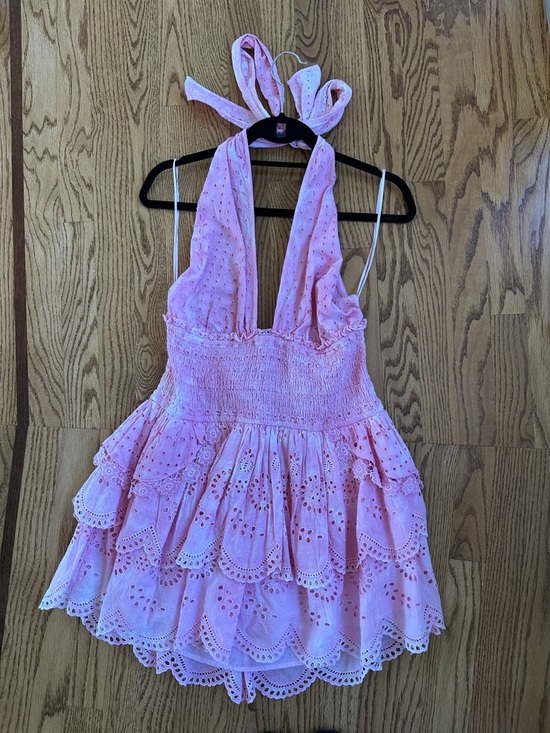 LoveShackFancy Dresses & Skirts - LoveShackFancy Deanna Halter Dress Peony Hard Dye